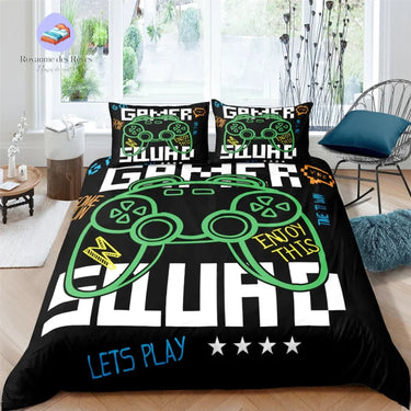 Housse de Couette Jeux Vidéo Vert